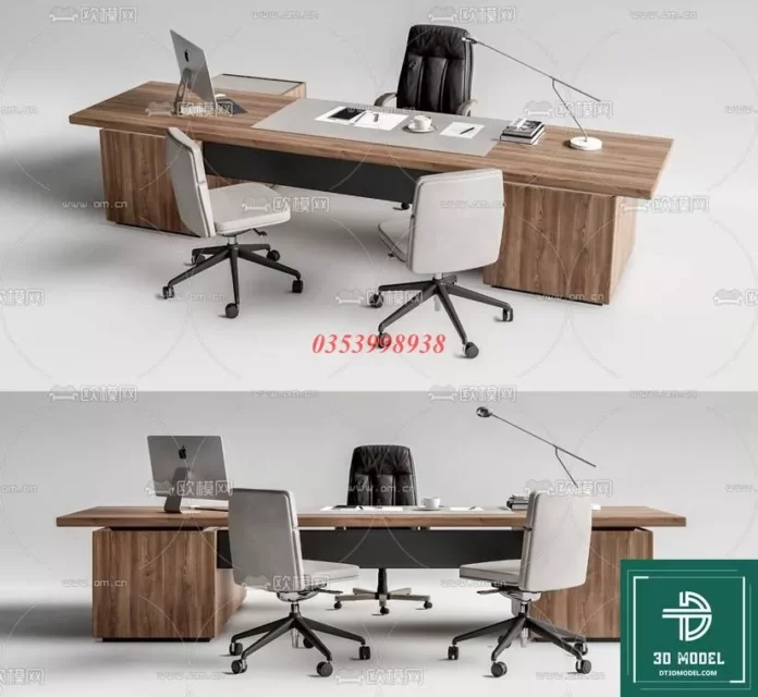 MODERN OFFICE TABLE - SKETCHUP 3D MODEL - VRAY OR ENSCAPE - ID11680