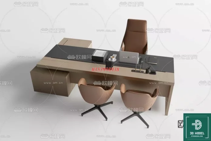 MODERN OFFICE TABLE - SKETCHUP 3D MODEL - VRAY OR ENSCAPE - ID11683