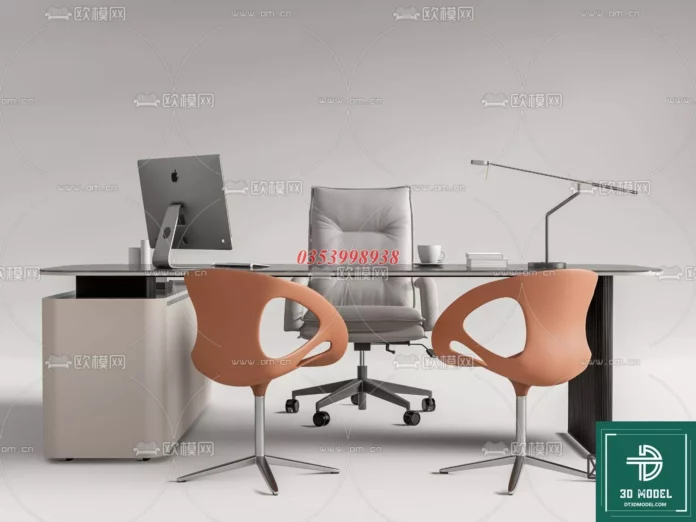 MODERN OFFICE TABLE - SKETCHUP 3D MODEL - VRAY OR ENSCAPE - ID11688