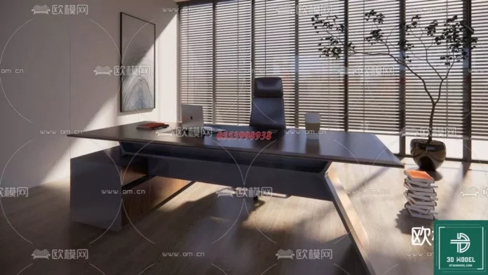 MODERN OFFICE TABLE - SKETCHUP 3D MODEL - VRAY OR ENSCAPE - ID11696