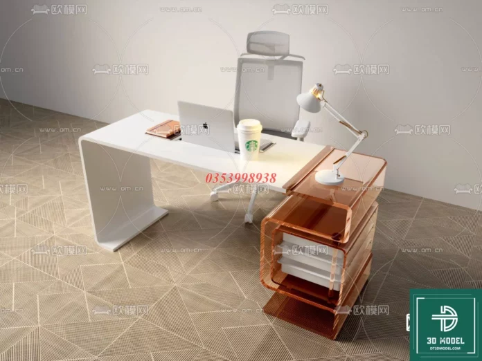 MODERN OFFICE TABLE - SKETCHUP 3D MODEL - VRAY OR ENSCAPE - ID11697