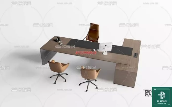 MODERN OFFICE TABLE - SKETCHUP 3D MODEL - VRAY OR ENSCAPE - ID11700