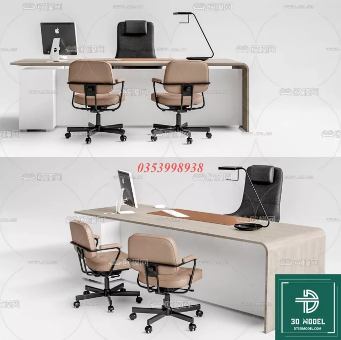 MODERN OFFICE TABLE - SKETCHUP 3D MODEL - VRAY OR ENSCAPE - ID11702