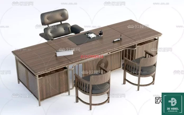 MODERN OFFICE TABLE - SKETCHUP 3D MODEL - VRAY OR ENSCAPE - ID11704