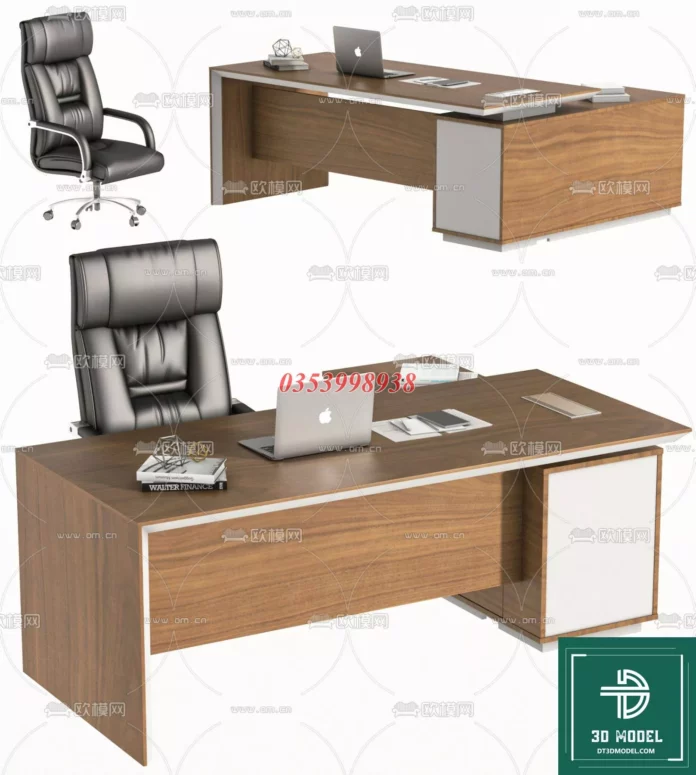 MODERN OFFICE TABLE - SKETCHUP 3D MODEL - VRAY OR ENSCAPE - ID11707