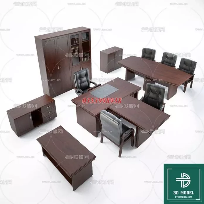 MODERN OFFICE TABLE - SKETCHUP 3D MODEL - VRAY OR ENSCAPE - ID11708