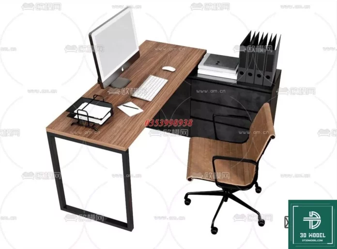 MODERN OFFICE TABLE - SKETCHUP 3D MODEL - VRAY OR ENSCAPE - ID11710