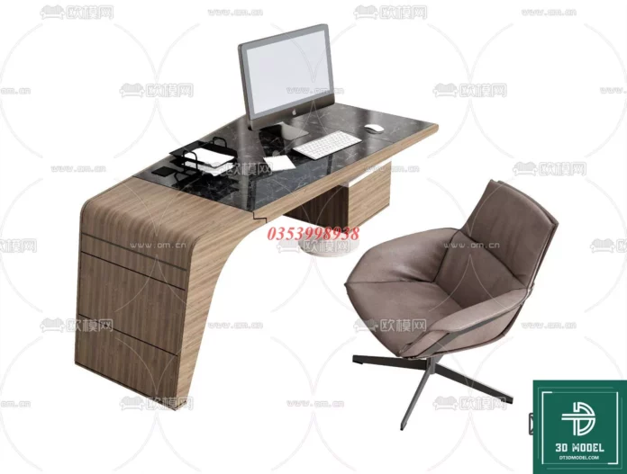 MODERN OFFICE TABLE - SKETCHUP 3D MODEL - VRAY OR ENSCAPE - ID11711