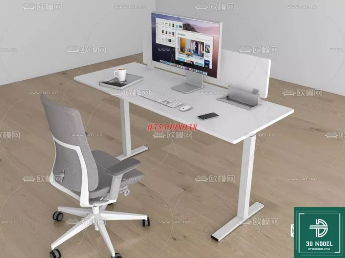 MODERN OFFICE TABLE - SKETCHUP 3D MODEL - VRAY OR ENSCAPE - ID11712