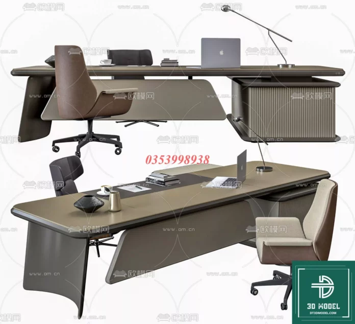 MODERN OFFICE TABLE - SKETCHUP 3D MODEL - VRAY OR ENSCAPE - ID11713