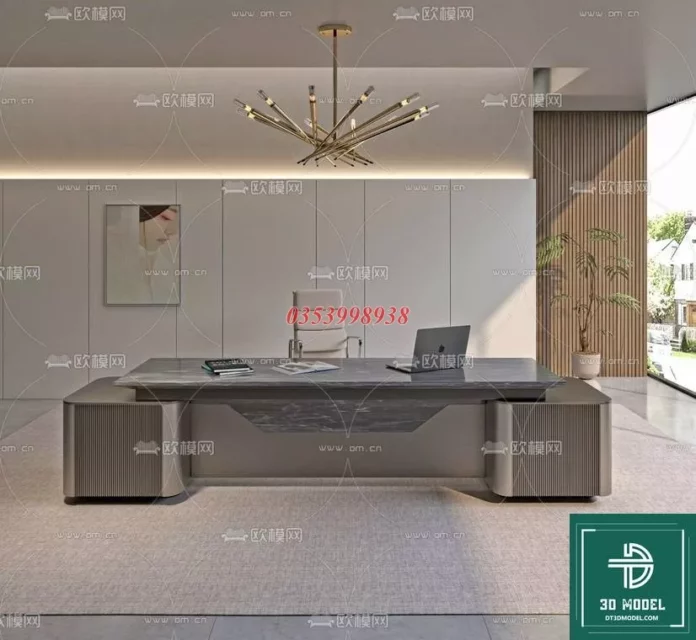 MODERN OFFICE TABLE - SKETCHUP 3D MODEL - VRAY OR ENSCAPE - ID11728