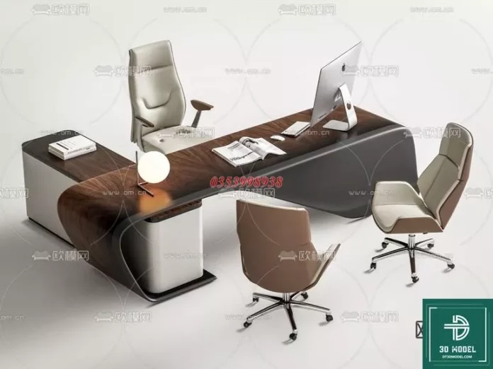 MODERN OFFICE TABLE - SKETCHUP 3D MODEL - VRAY OR ENSCAPE - ID11731