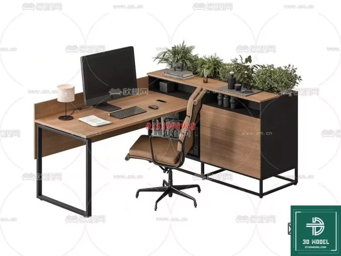 MODERN OFFICE TABLE - SKETCHUP 3D MODEL - VRAY OR ENSCAPE - ID11732