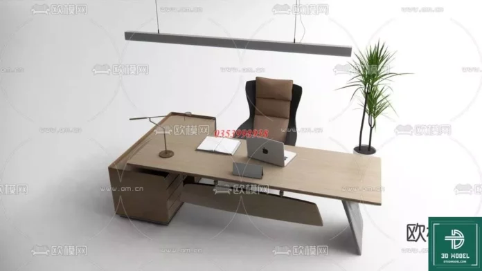 MODERN OFFICE TABLE - SKETCHUP 3D MODEL - VRAY OR ENSCAPE - ID11736