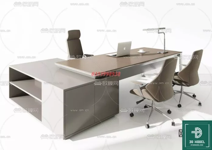 MODERN OFFICE TABLE - SKETCHUP 3D MODEL - VRAY OR ENSCAPE - ID11738