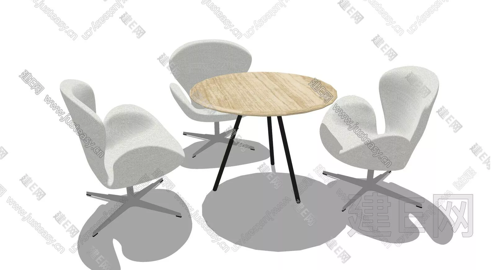 MODERN OTHER TABLE SET - SKETCHUP 3D MODEL - ENSCAPE - 106513622