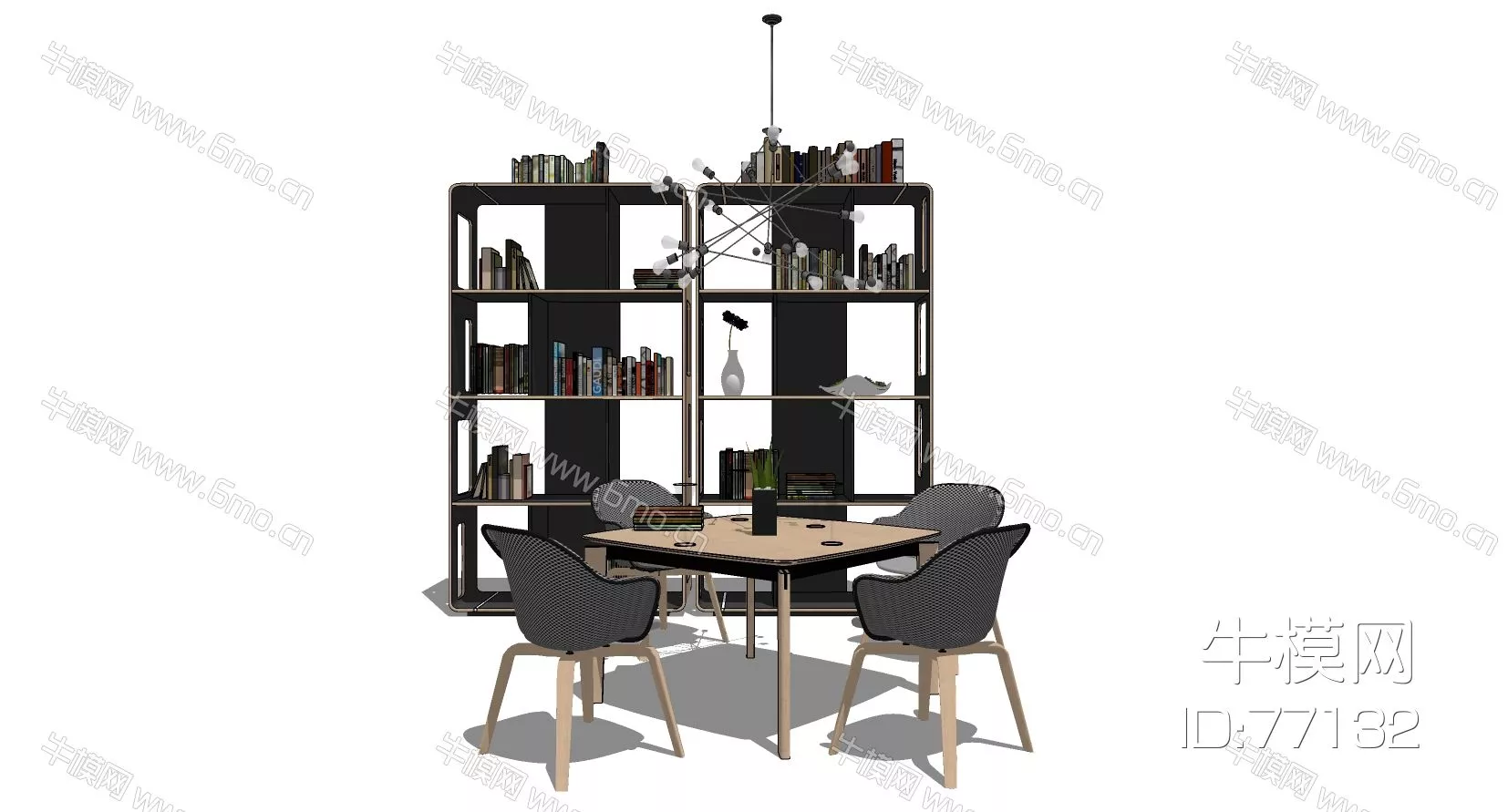 MODERN OTHER TABLE SET - SKETCHUP 3D MODEL - ENSCAPE - 77132