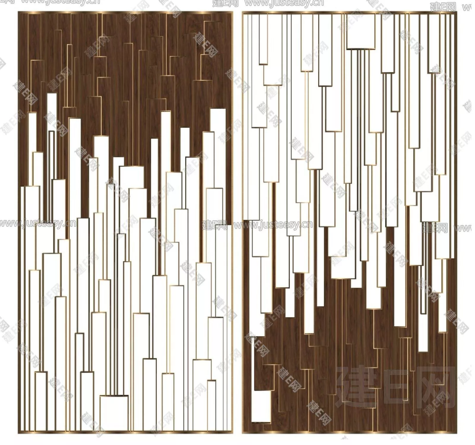 MODERN PARTITION SCREEN - SKETCHUP 3D MODEL - ENSCAPE - 111624485