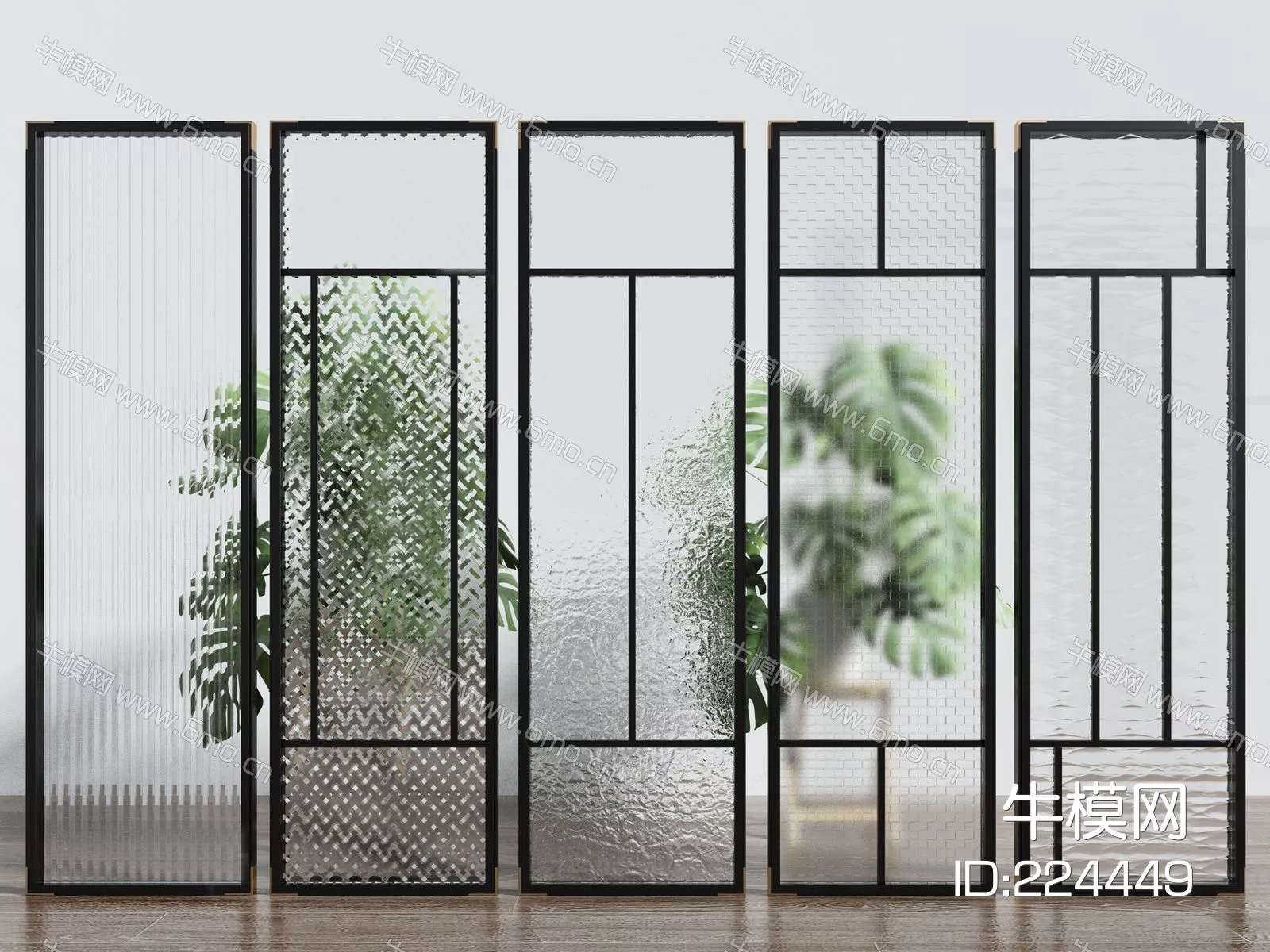 MODERN PARTITION SCREEN - SKETCHUP 3D MODEL - ENSCAPE - 224449