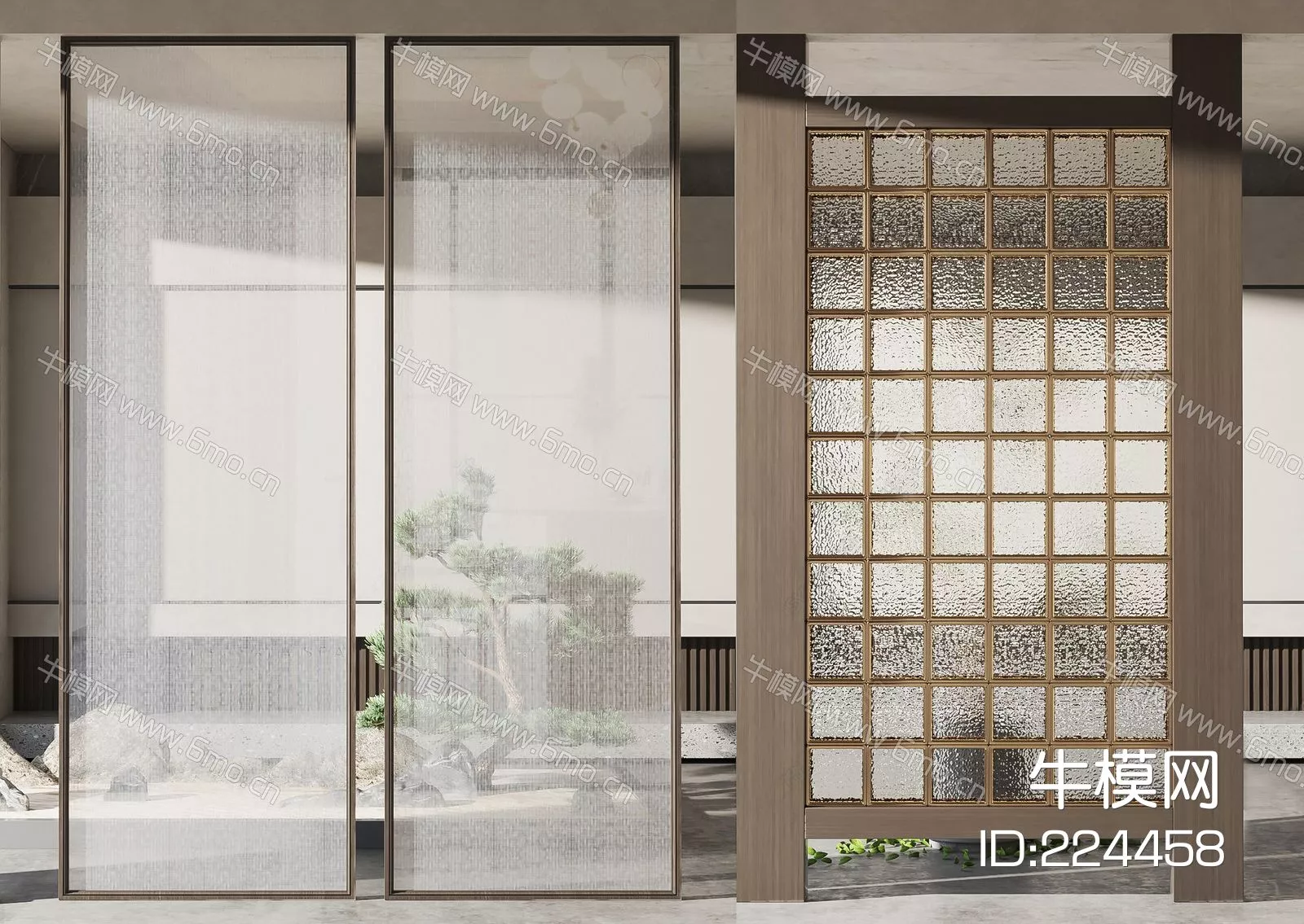 MODERN PARTITION SCREEN - SKETCHUP 3D MODEL - ENSCAPE - 224458