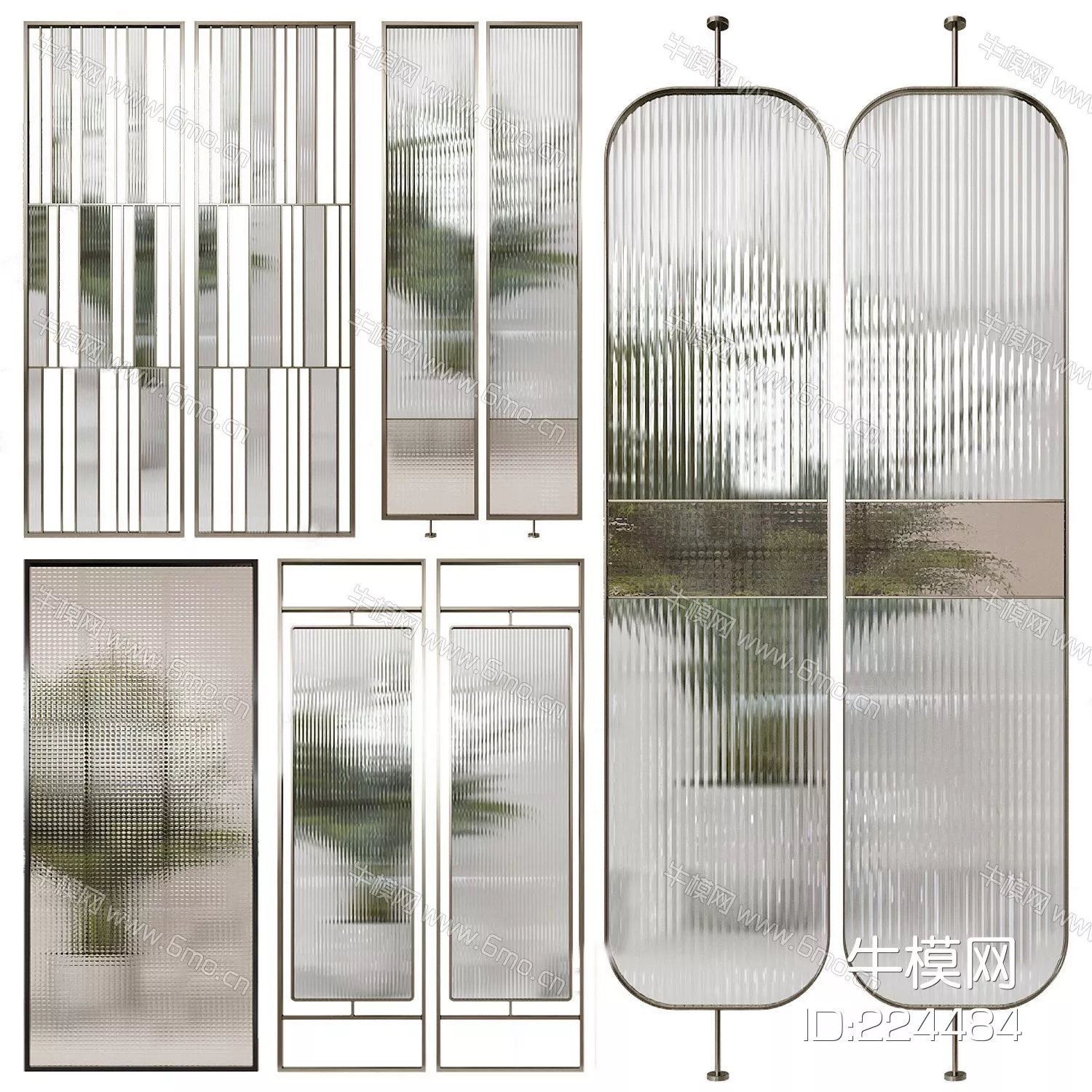 MODERN PARTITION SCREEN - SKETCHUP 3D MODEL - ENSCAPE - 224484