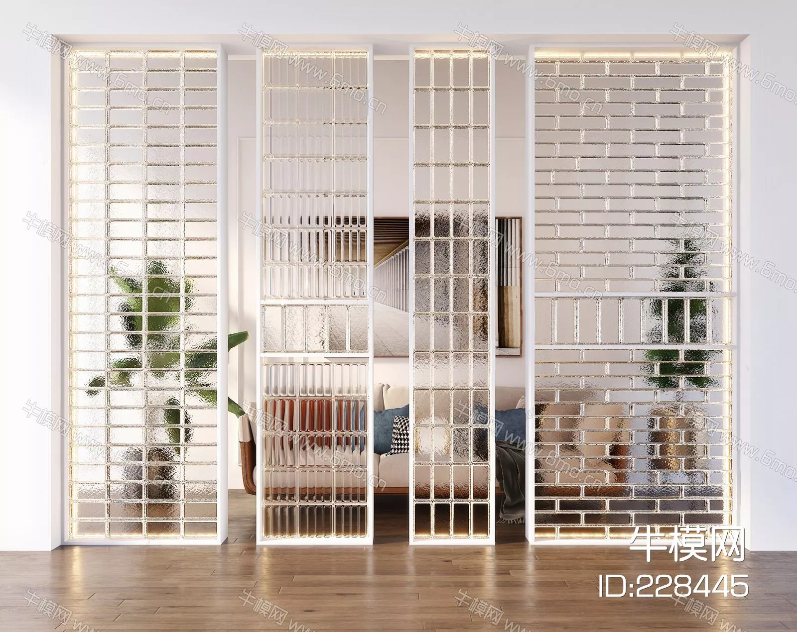 MODERN PARTITION SCREEN - SKETCHUP 3D MODEL - ENSCAPE - 228445