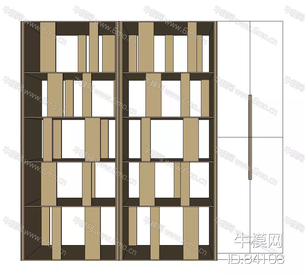 MODERN PARTITION SCREEN - SKETCHUP 3D MODEL - ENSCAPE - 84103