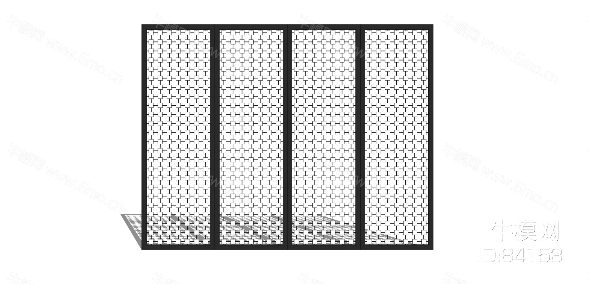 MODERN PARTITION SCREEN - SKETCHUP 3D MODEL - ENSCAPE - 84153