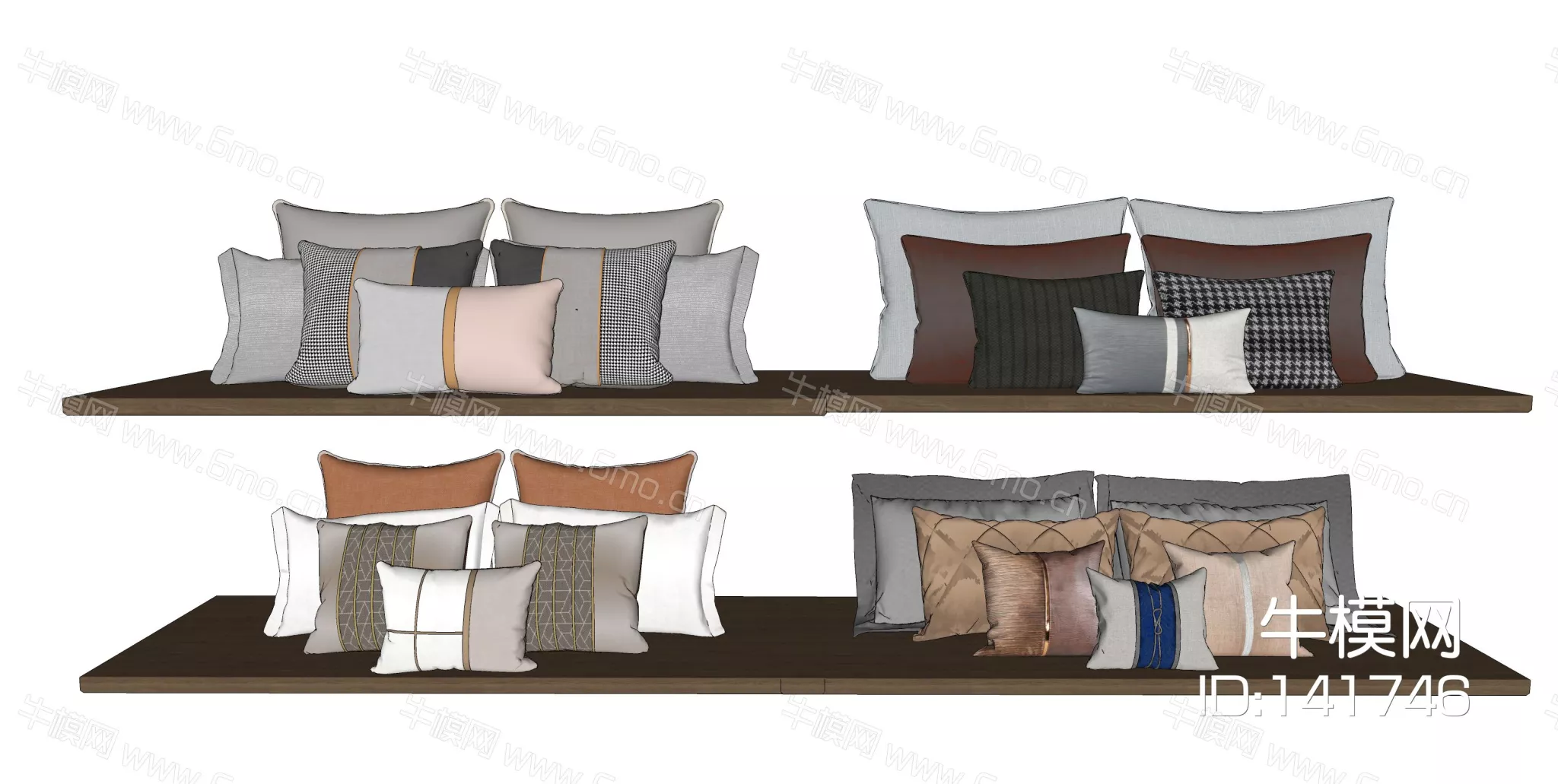 MODERN PILLOW - SKETCHUP 3D MODEL - ENSCAPE - 141746