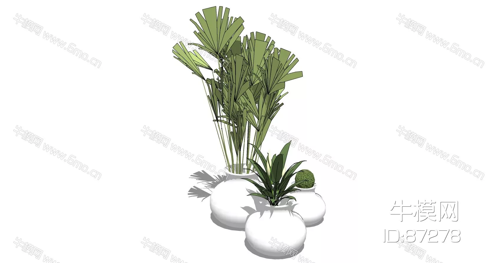 MODERN PLANT - SKETCHUP 3D MODEL - ENSCAPE - 87278