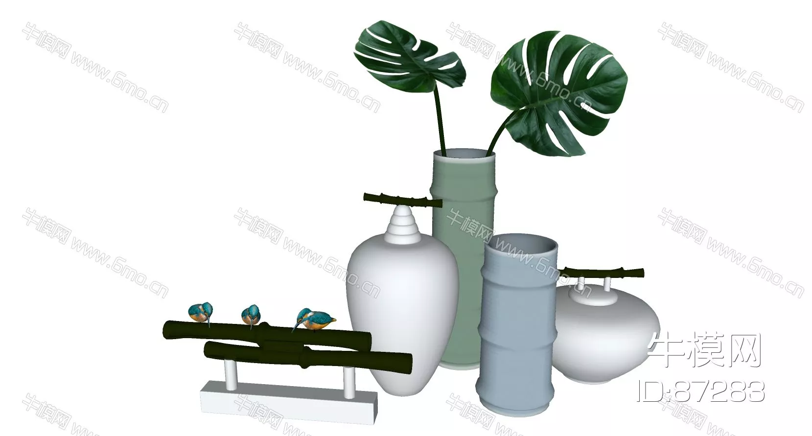 MODERN PLANT - SKETCHUP 3D MODEL - ENSCAPE - 87283