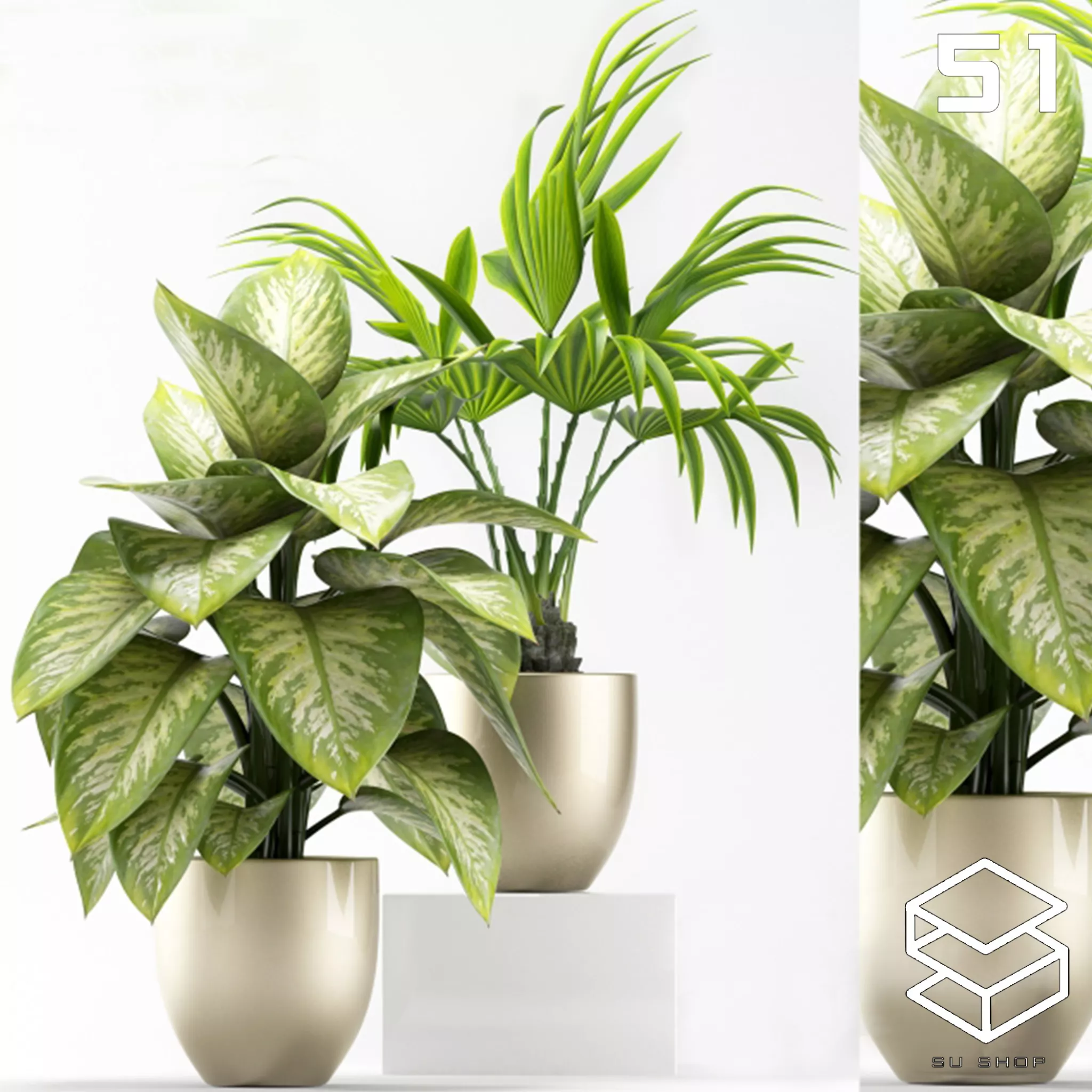 MODERN PLANT - SKETCHUP 3D MODEL - VRAY OR ENSCAPE - ID12035