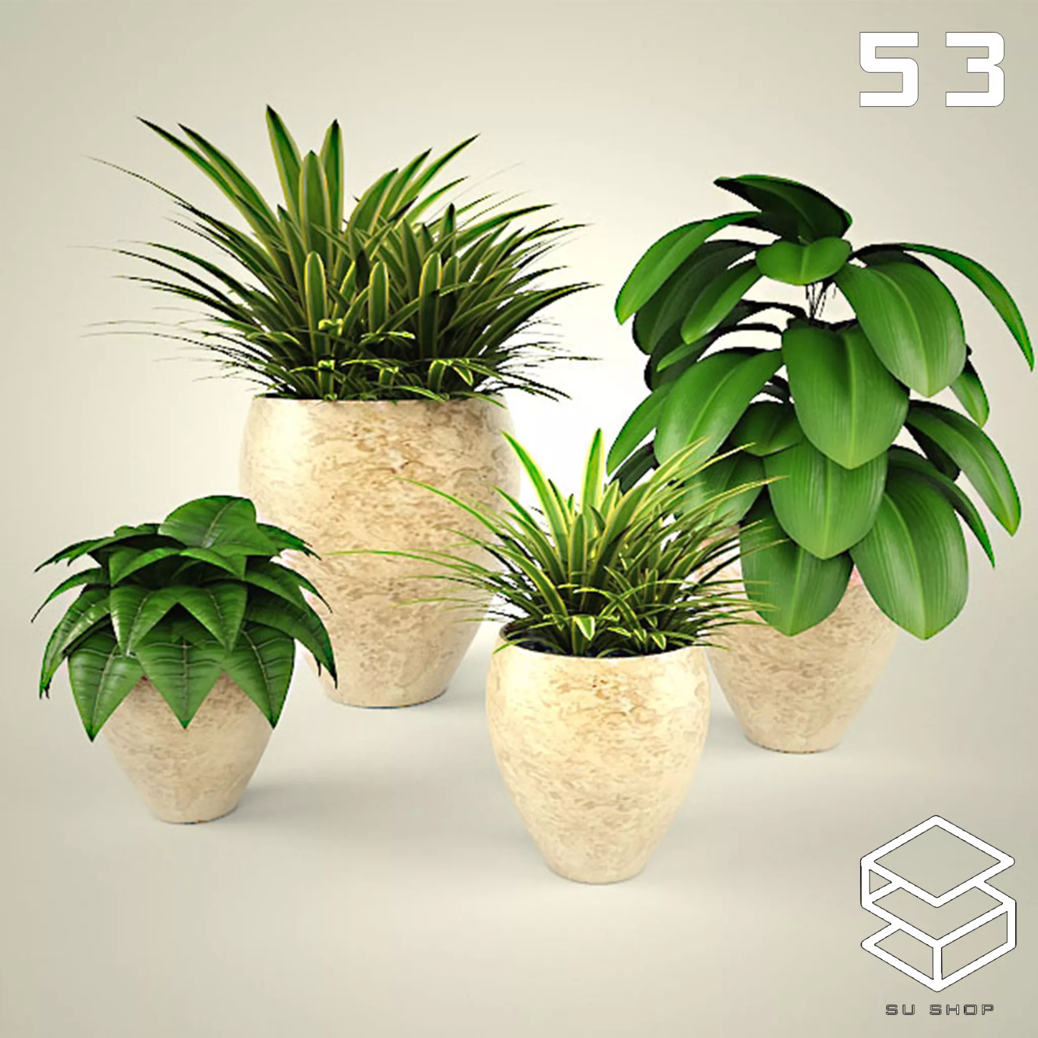 MODERN PLANT - SKETCHUP 3D MODEL - VRAY OR ENSCAPE - ID12037