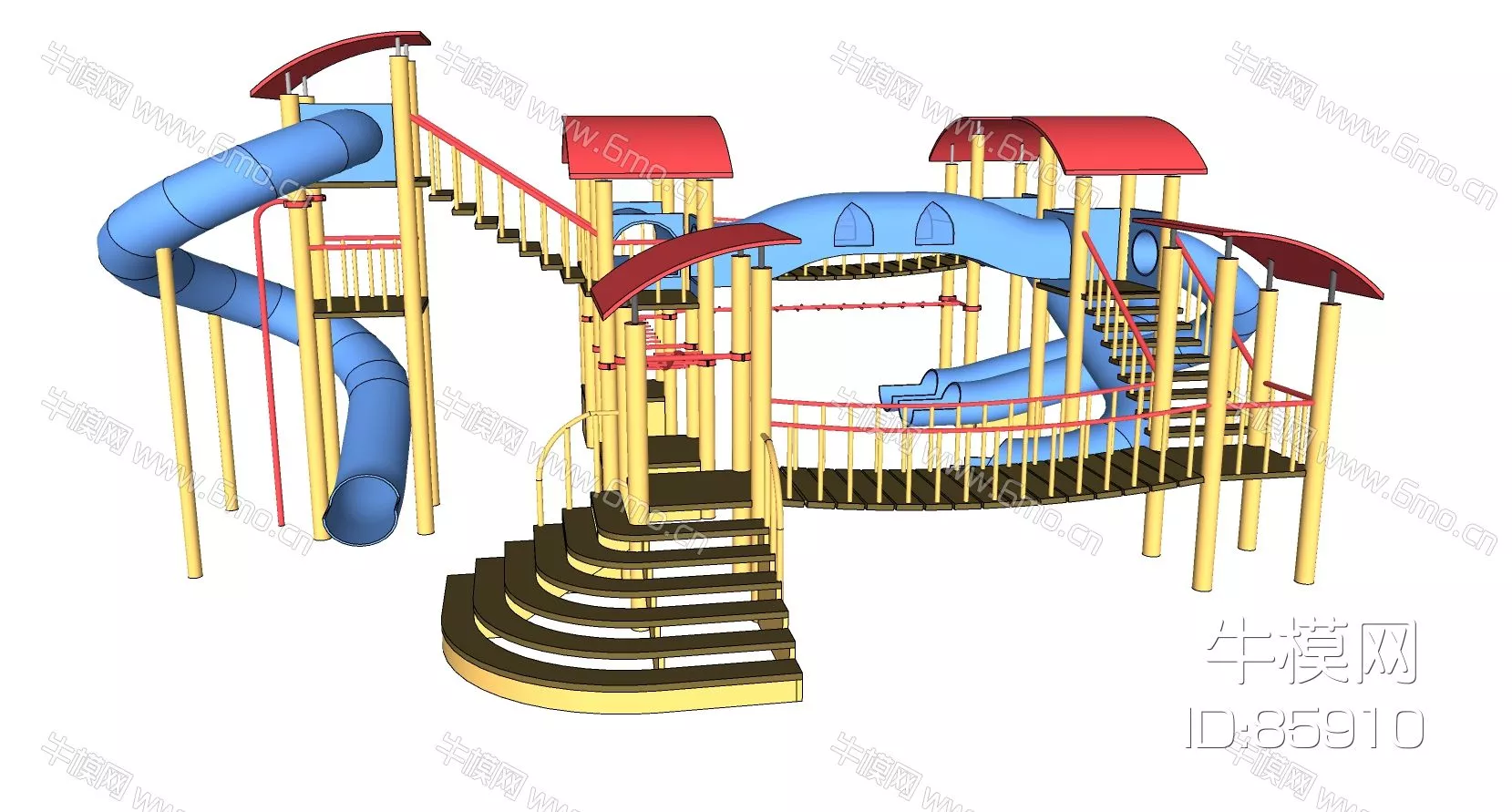 MODERN PLAYGROUND - SKETCHUP 3D MODEL - ENSCAPE - 85910