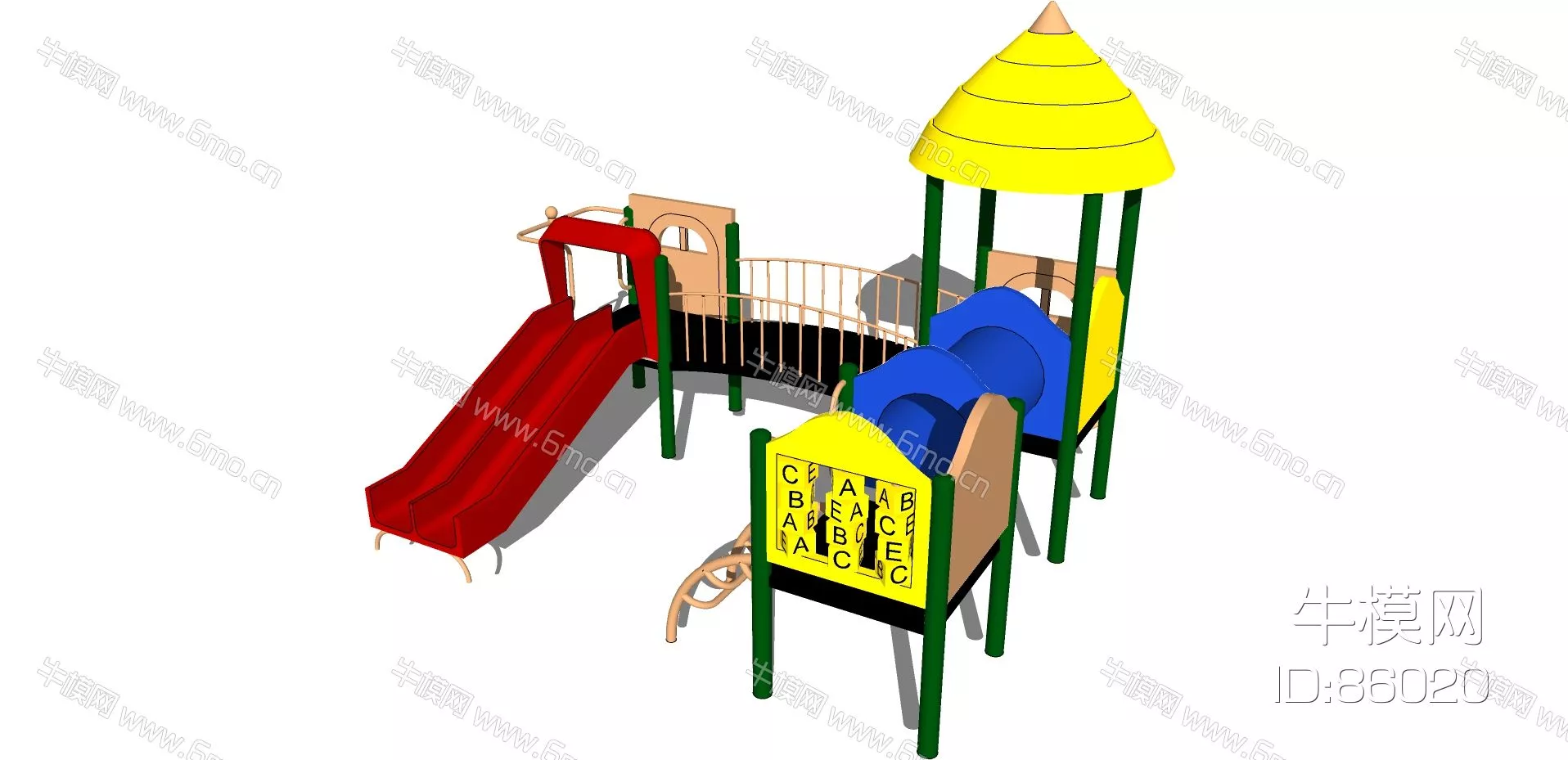 MODERN PLAYGROUND - SKETCHUP 3D MODEL - ENSCAPE - 86020