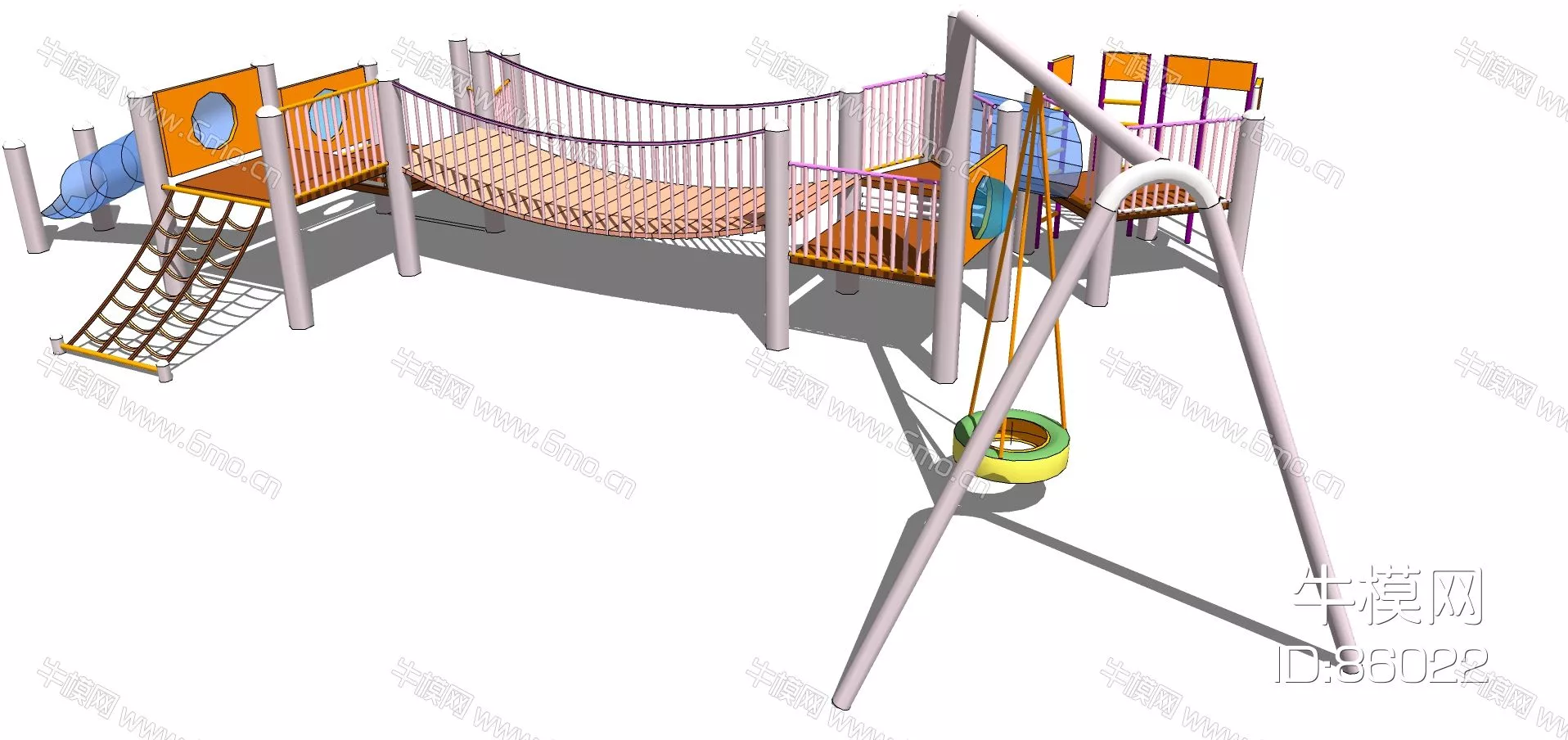 MODERN PLAYGROUND - SKETCHUP 3D MODEL - ENSCAPE - 86022