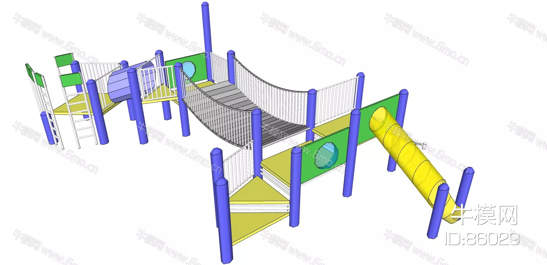 MODERN PLAYGROUND - SKETCHUP 3D MODEL - ENSCAPE - 86029