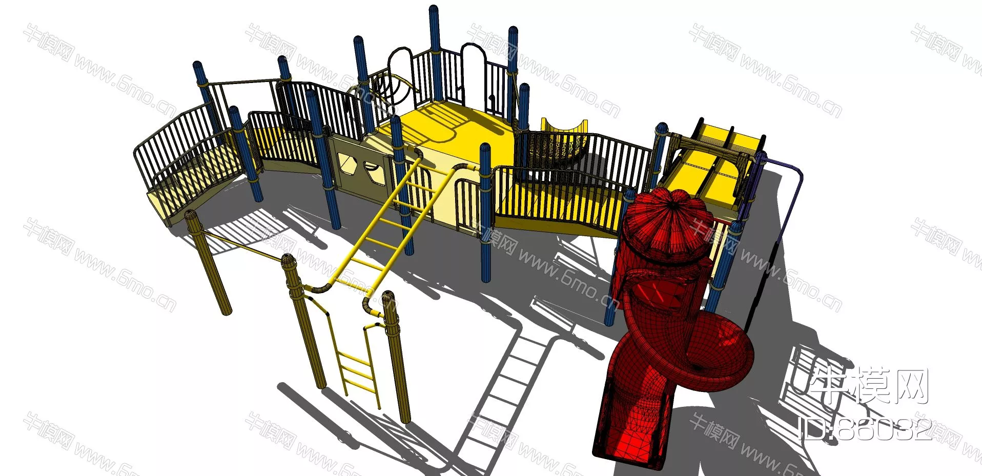 MODERN PLAYGROUND - SKETCHUP 3D MODEL - ENSCAPE - 86032