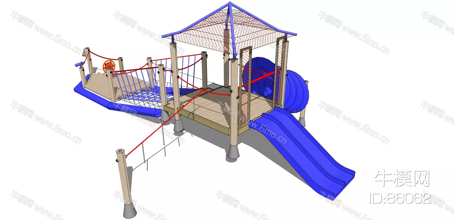 MODERN PLAYGROUND - SKETCHUP 3D MODEL - ENSCAPE - 86062