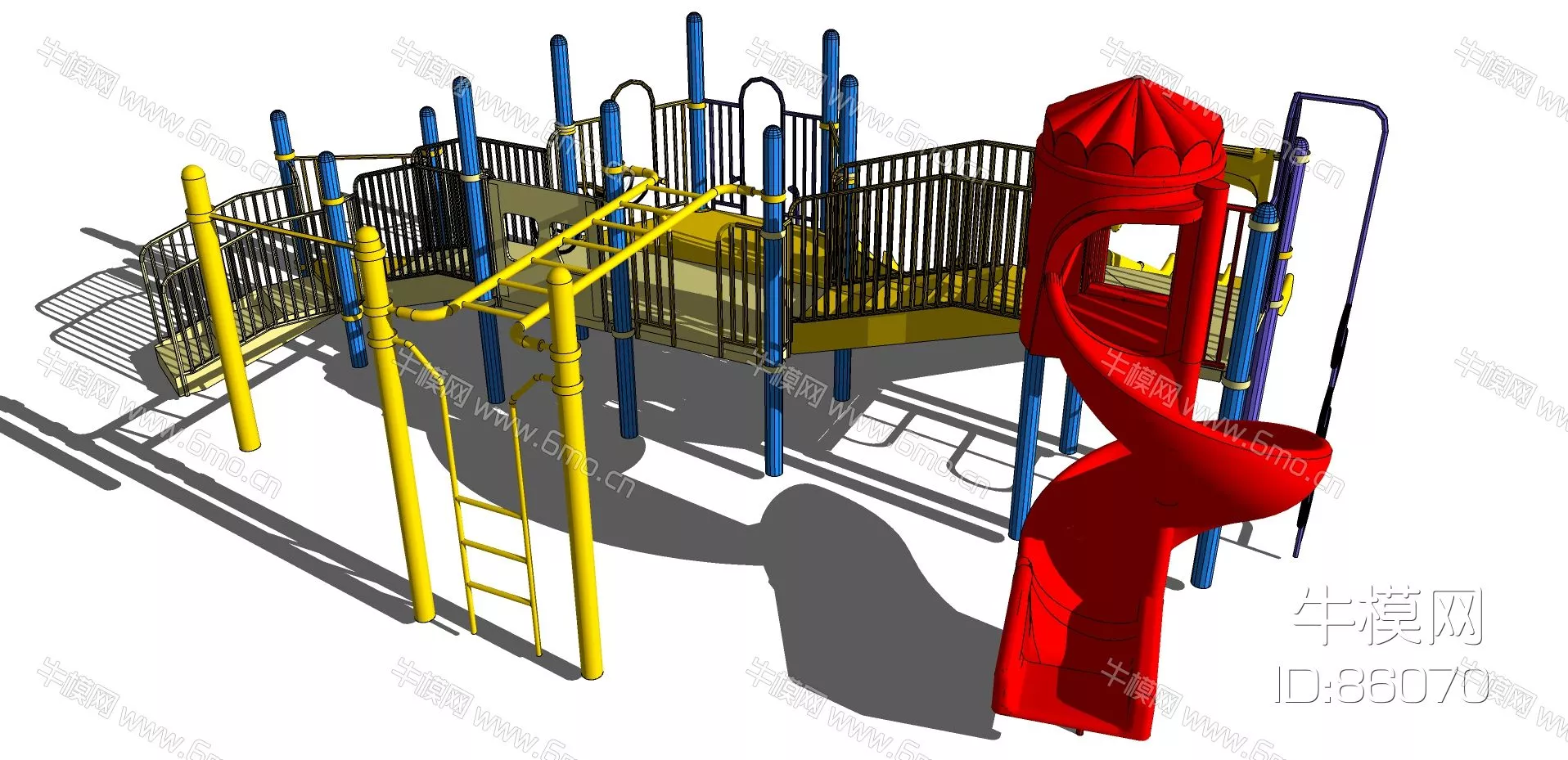 MODERN PLAYGROUND - SKETCHUP 3D MODEL - ENSCAPE - 86070