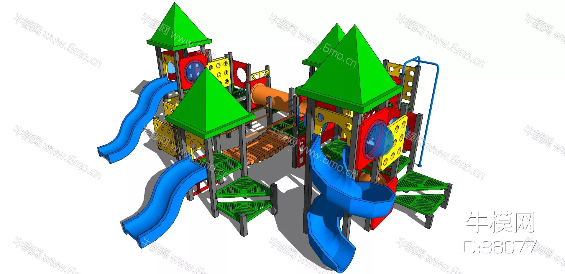 MODERN PLAYGROUND - SKETCHUP 3D MODEL - ENSCAPE - 86077