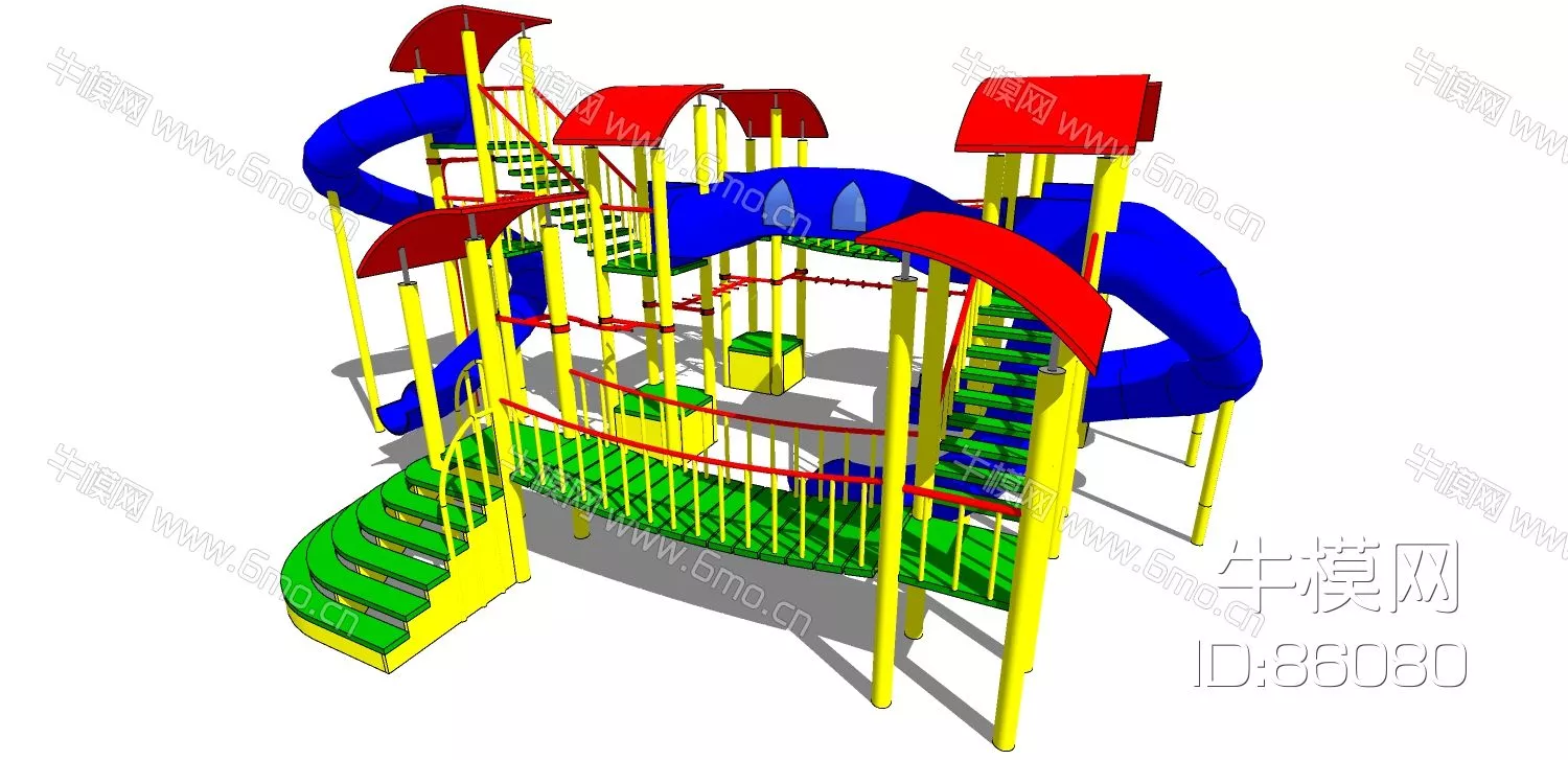 MODERN PLAYGROUND - SKETCHUP 3D MODEL - ENSCAPE - 86080