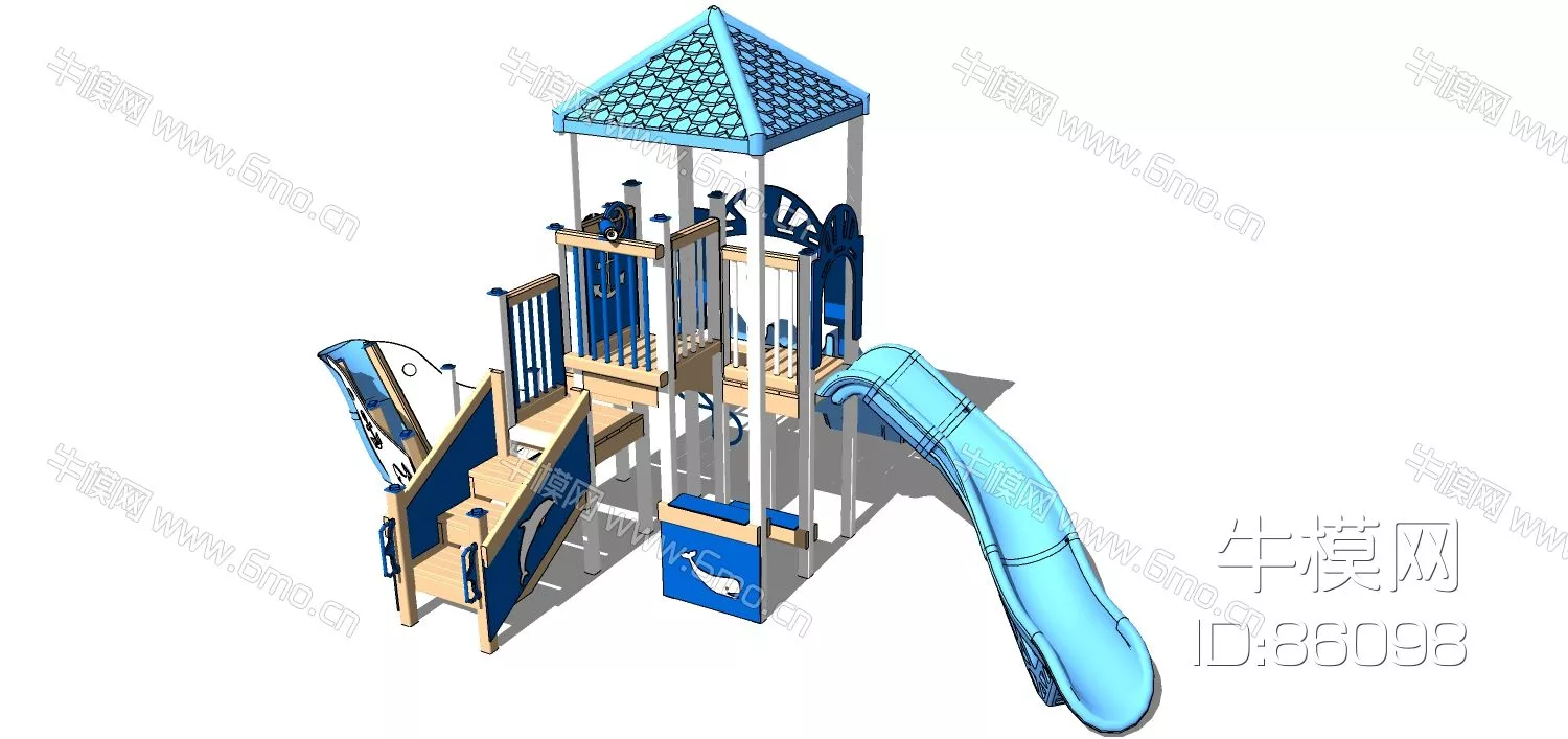 MODERN PLAYGROUND - SKETCHUP 3D MODEL - ENSCAPE - 86098