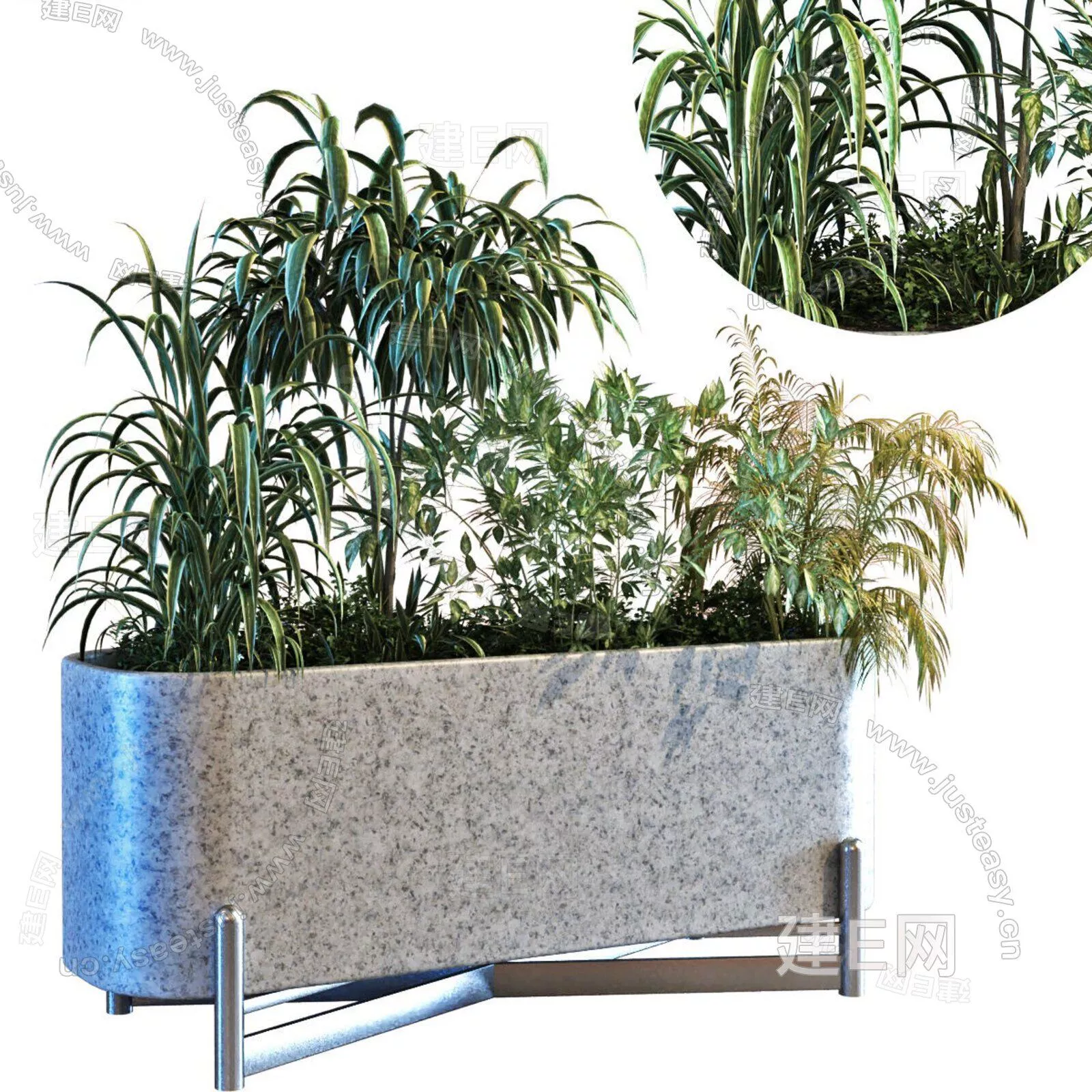 MODERN POTTED PLANT - SKETCHUP 3D MODEL - ENSCAPE - 102123762