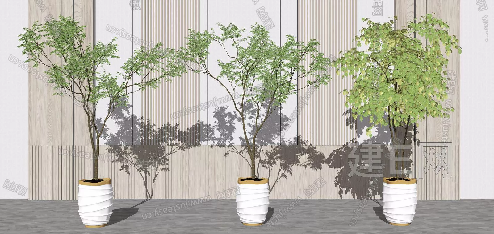 MODERN POTTED PLANT - SKETCHUP 3D MODEL - ENSCAPE - 107627235