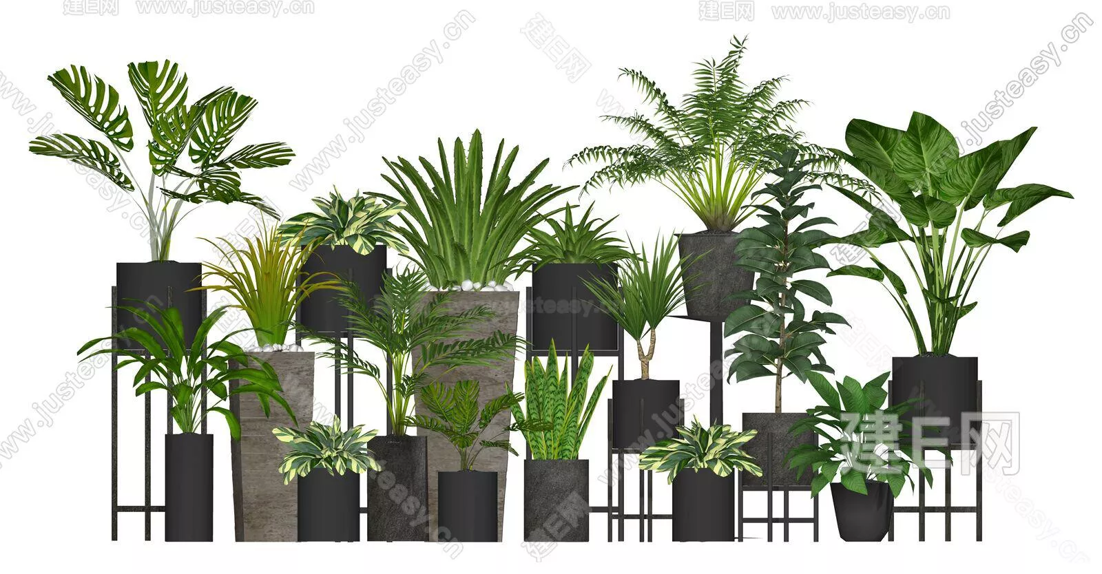 MODERN POTTED PLANT - SKETCHUP 3D MODEL - ENSCAPE - 111493391