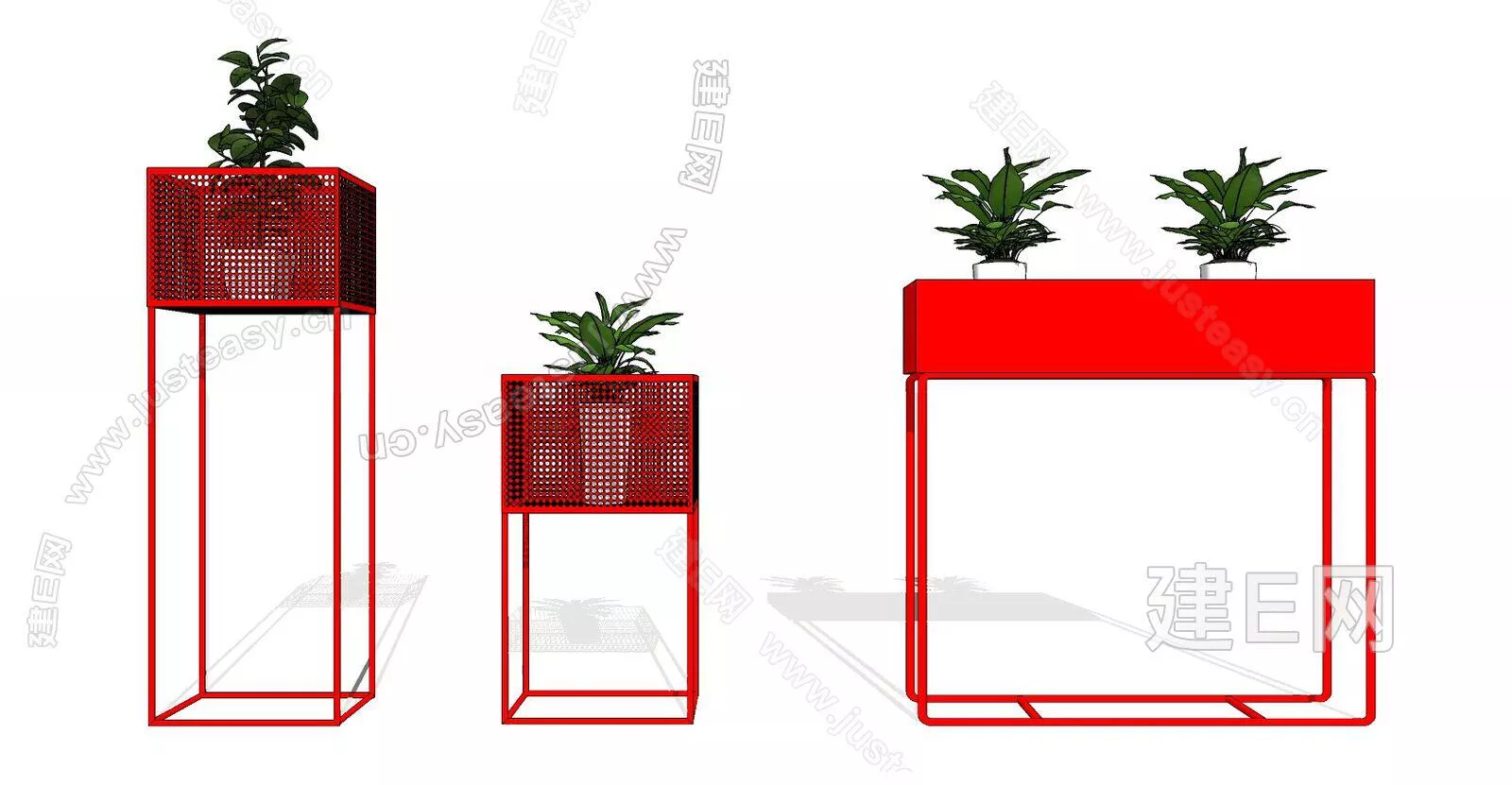 MODERN POTTED PLANT - SKETCHUP 3D MODEL - ENSCAPE - 112411110