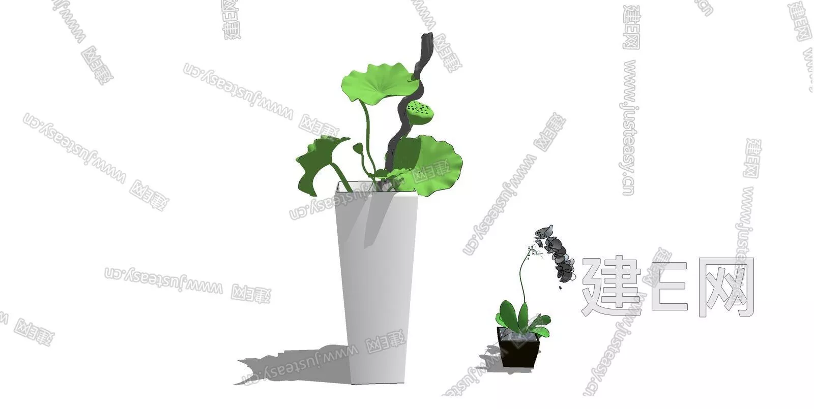 MODERN POTTED PLANT - SKETCHUP 3D MODEL - ENSCAPE - 112476566