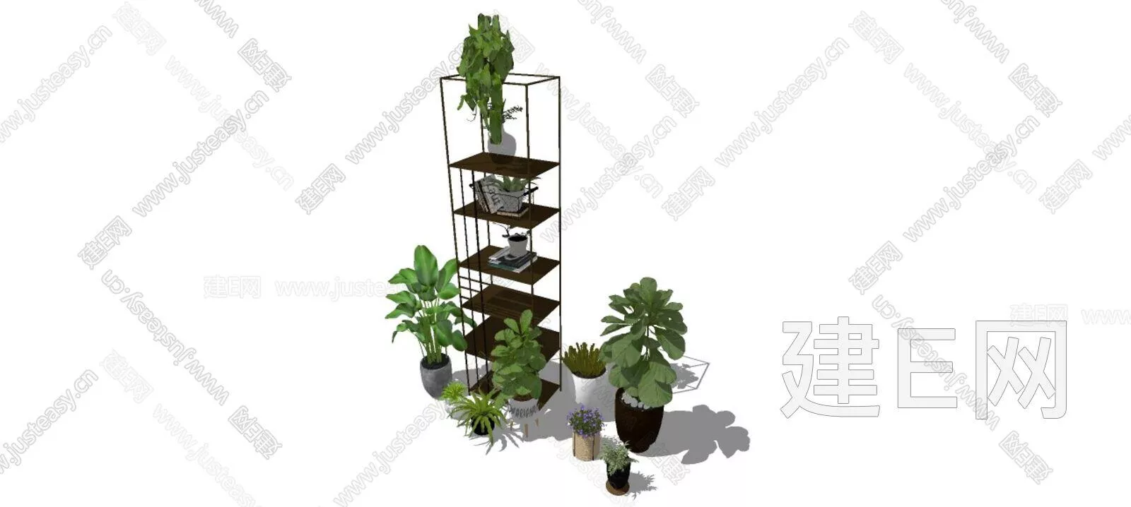 MODERN POTTED PLANT - SKETCHUP 3D MODEL - ENSCAPE - 112673243