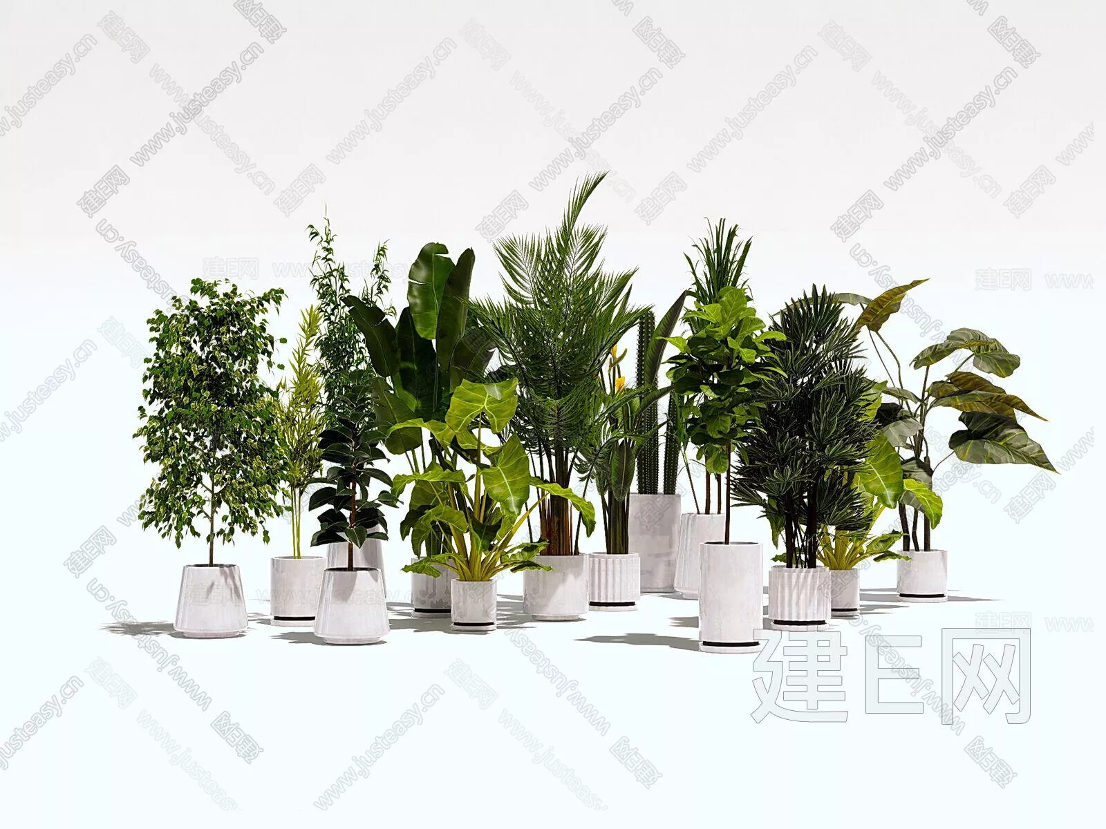 MODERN POTTED PLANT - SKETCHUP 3D MODEL - ENSCAPE - 113132090